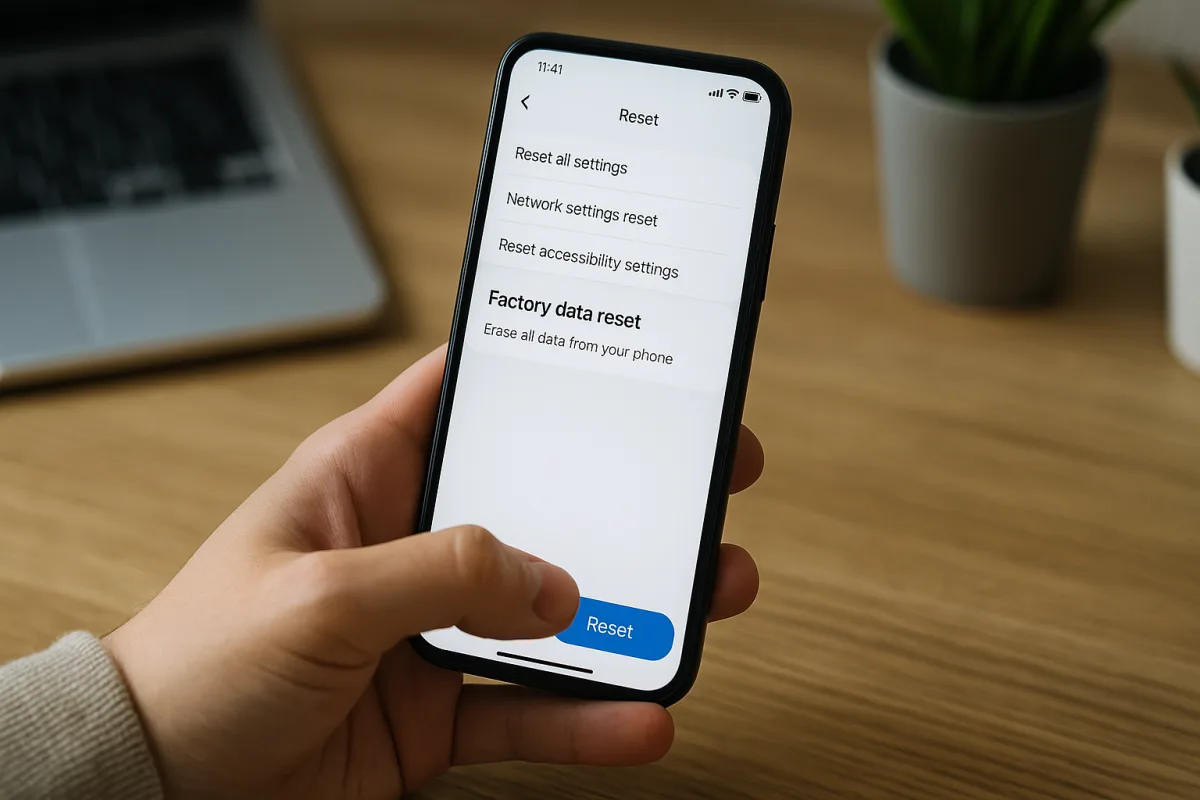 Come eseguire un reset di fabbrica sicuro: l’opzione che elimina davvero ogni traccia di dati sensibili